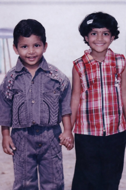 Manju and Praveen as children
